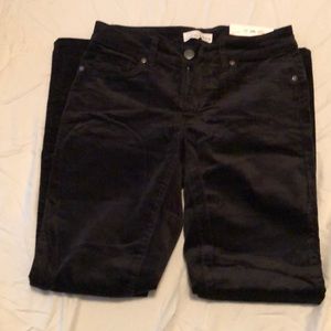 Black velvet jeans
